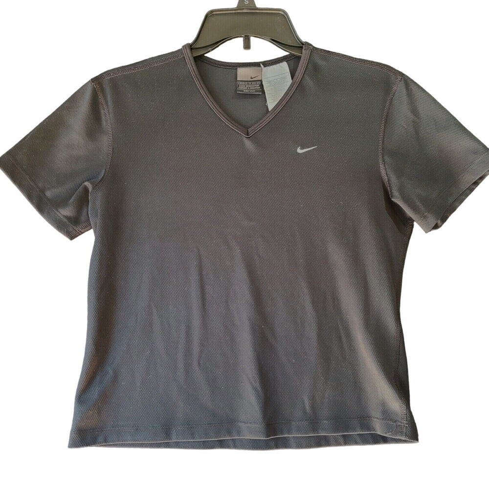 Nike Dri-Fit Womens T-Shirt Black Size XS 100% Polyester Short Sleeve Pullover L